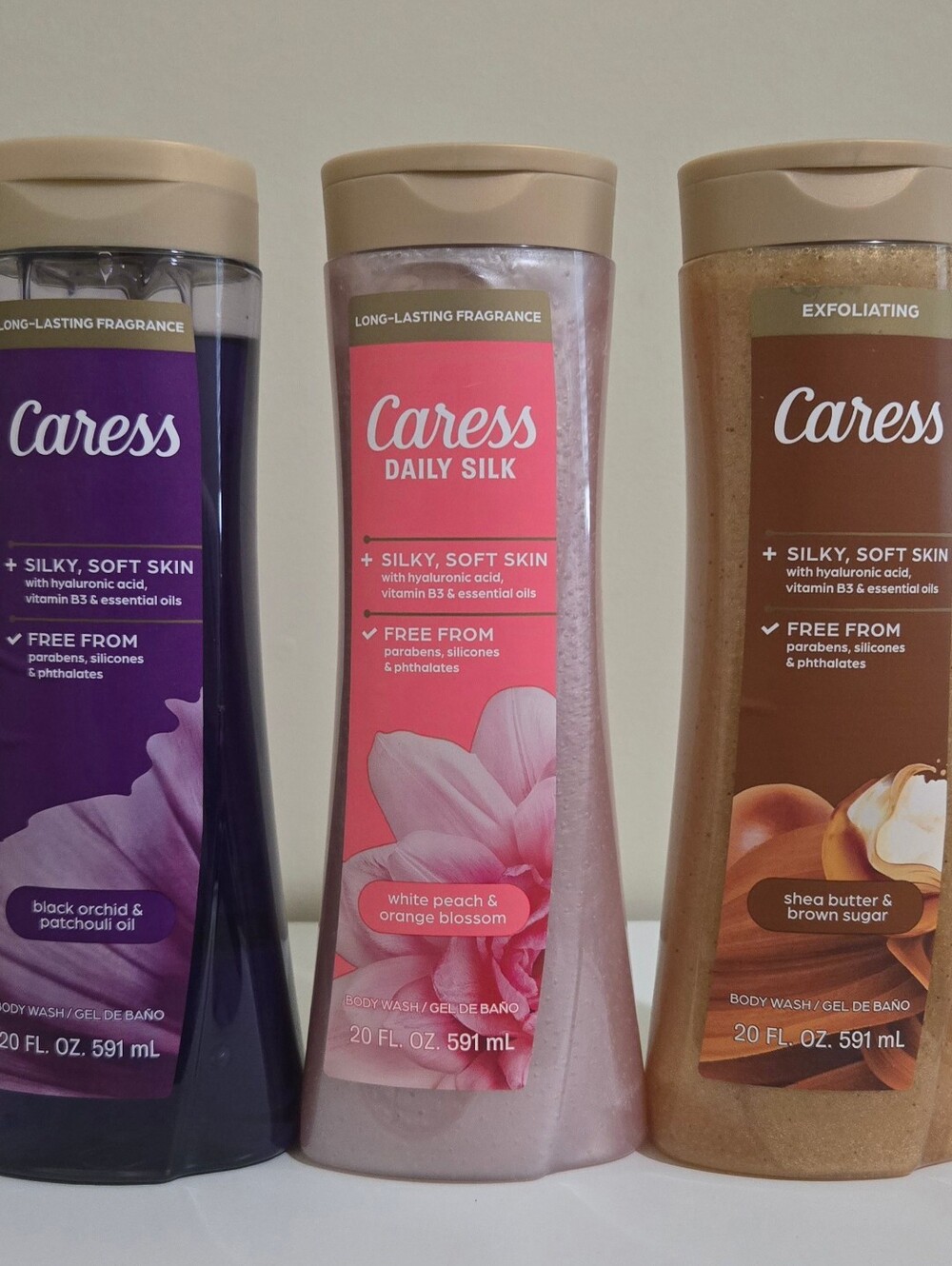 New Caress Women’s Body Wash Set (3 Bottles 20oz Ea)
